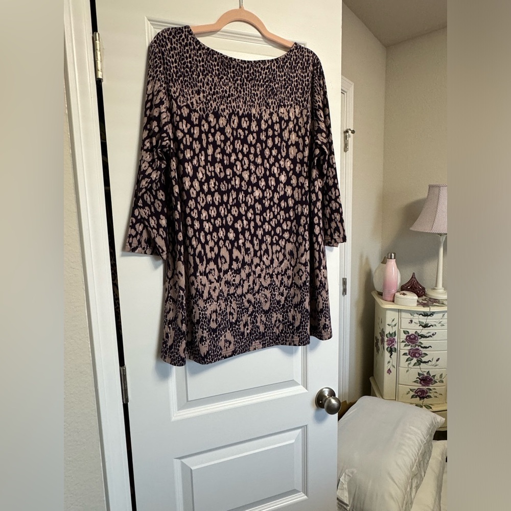 Leopard Print Top | size L - Picture 3 of 3